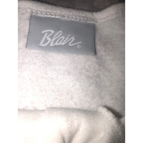 Blair Sweatshirt Womens L White Fleece Cardigan Ice Cream Cone Pop‎ Vintage 90s - Picture 5 of 8